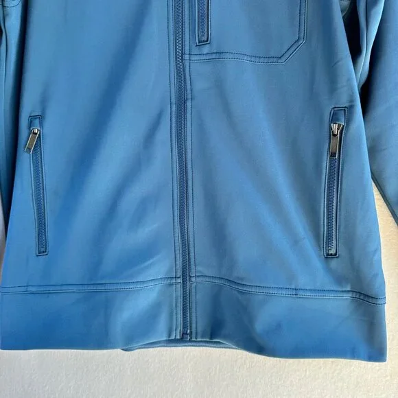 Patagonia Soft Shell Jacket Mens Medium Blue Full Zip Hiking Camping Outdoors - Picture 4 of 14